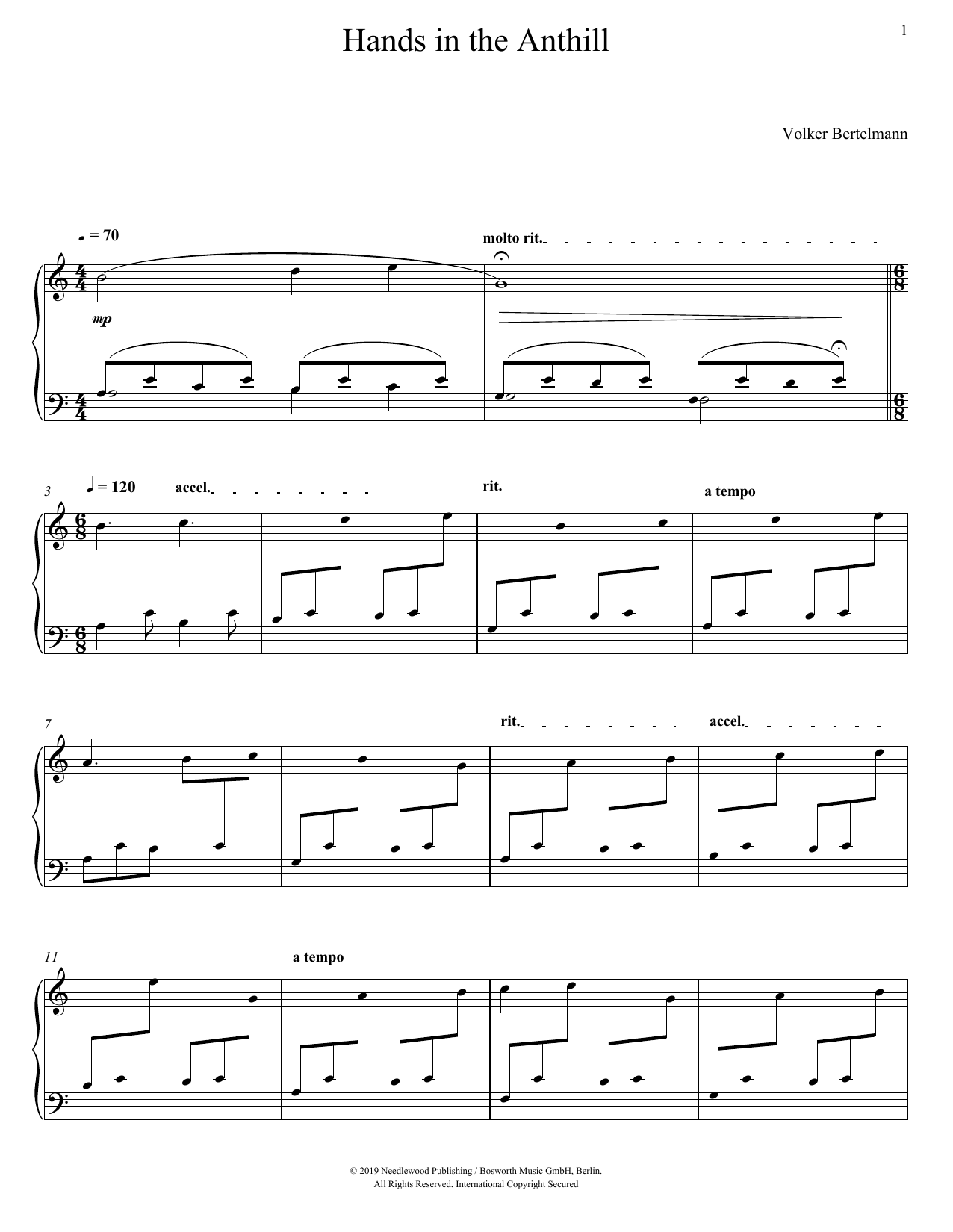 Hauschka Hands In The Anthill sheet music notes and chords. Download Printable PDF.