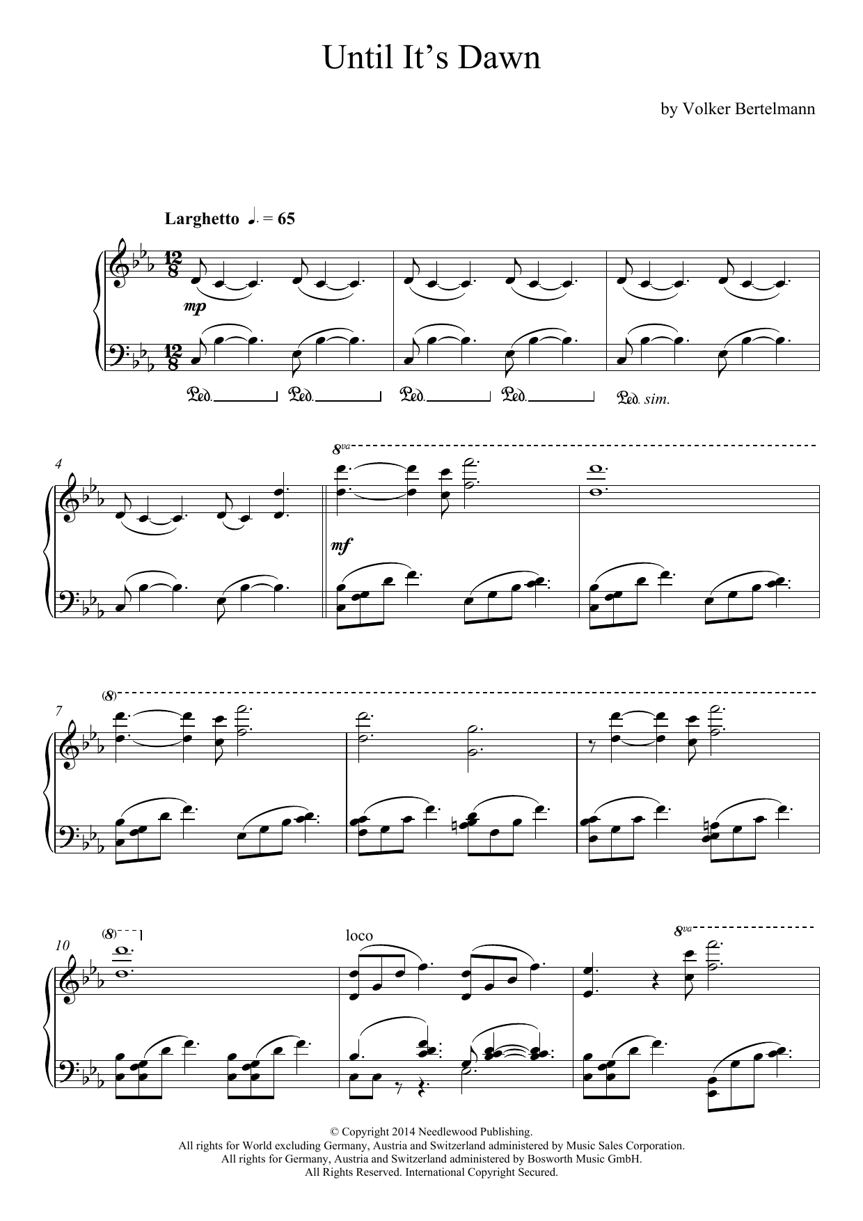 Hauschka Until It's Dawn sheet music notes and chords. Download Printable PDF.