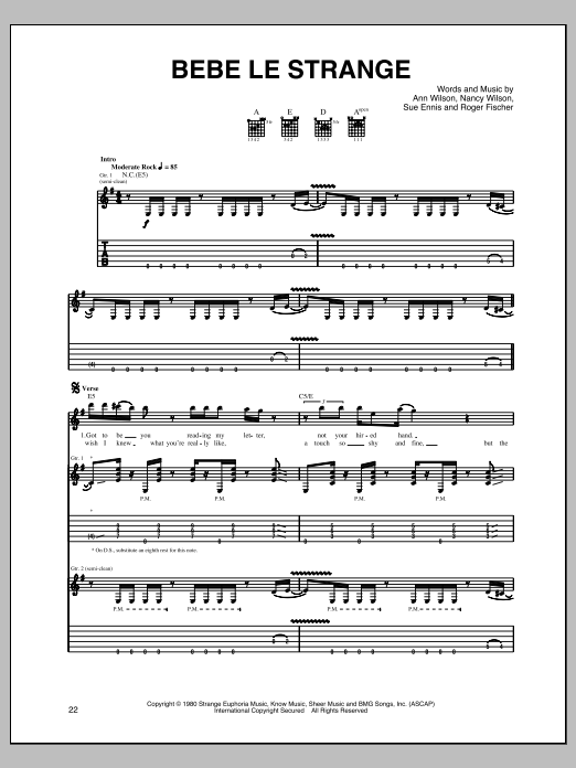 Heart Bebe Le Strange sheet music notes and chords. Download Printable PDF.