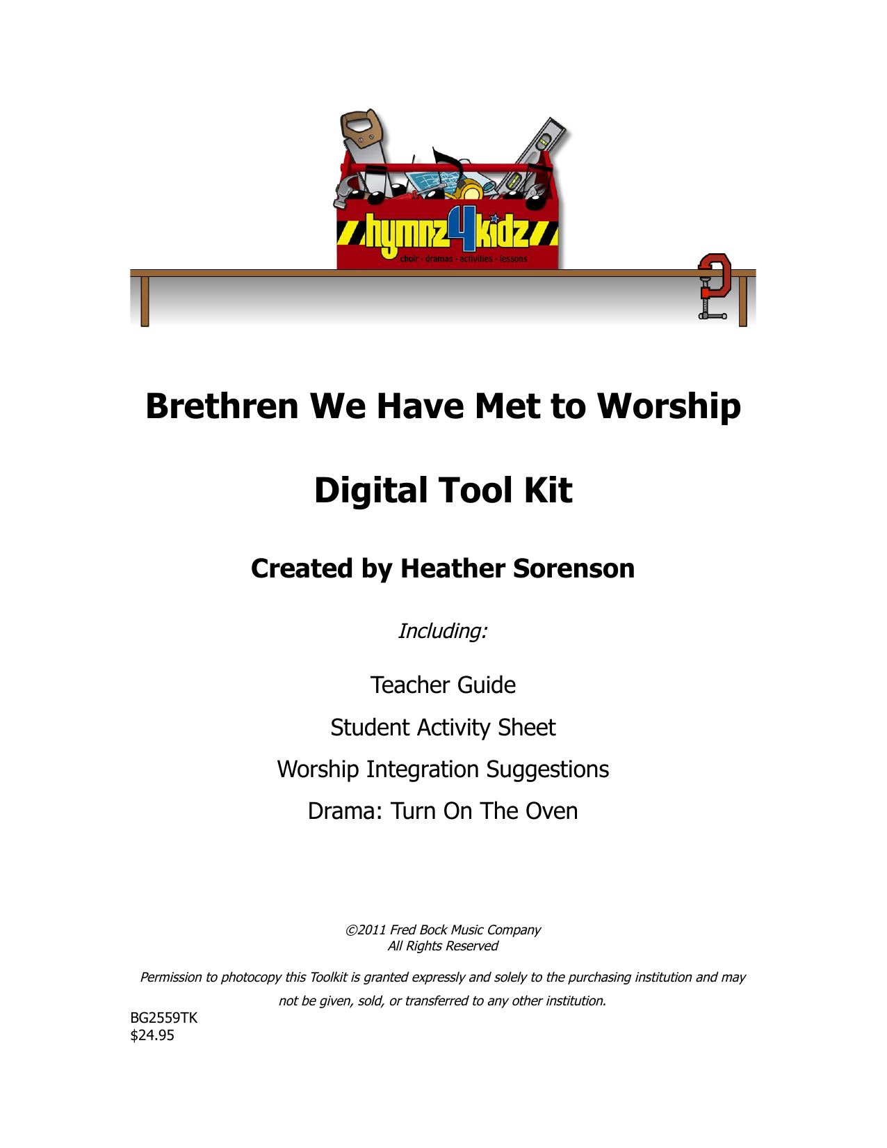 Learn to play Heather Sorenson Brethren We Have Met To Worship sheet music for Choir Tool Kit in minutes. Price: 26.9700$ Heather Sorenson Brethren We Have Met To Worship sheet music notes and chords arranged for Choir Tool Kit