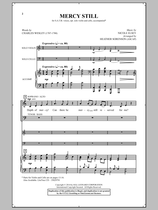 Heather Sorenson Mercy Still sheet music notes and chords. Download Printable PDF.