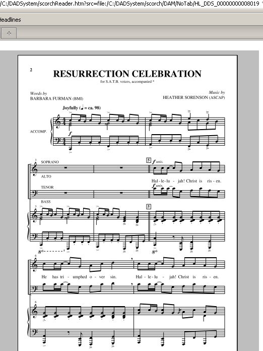 Heather Sorenson Resurrection Celebration sheet music notes and chords. Download Printable PDF.