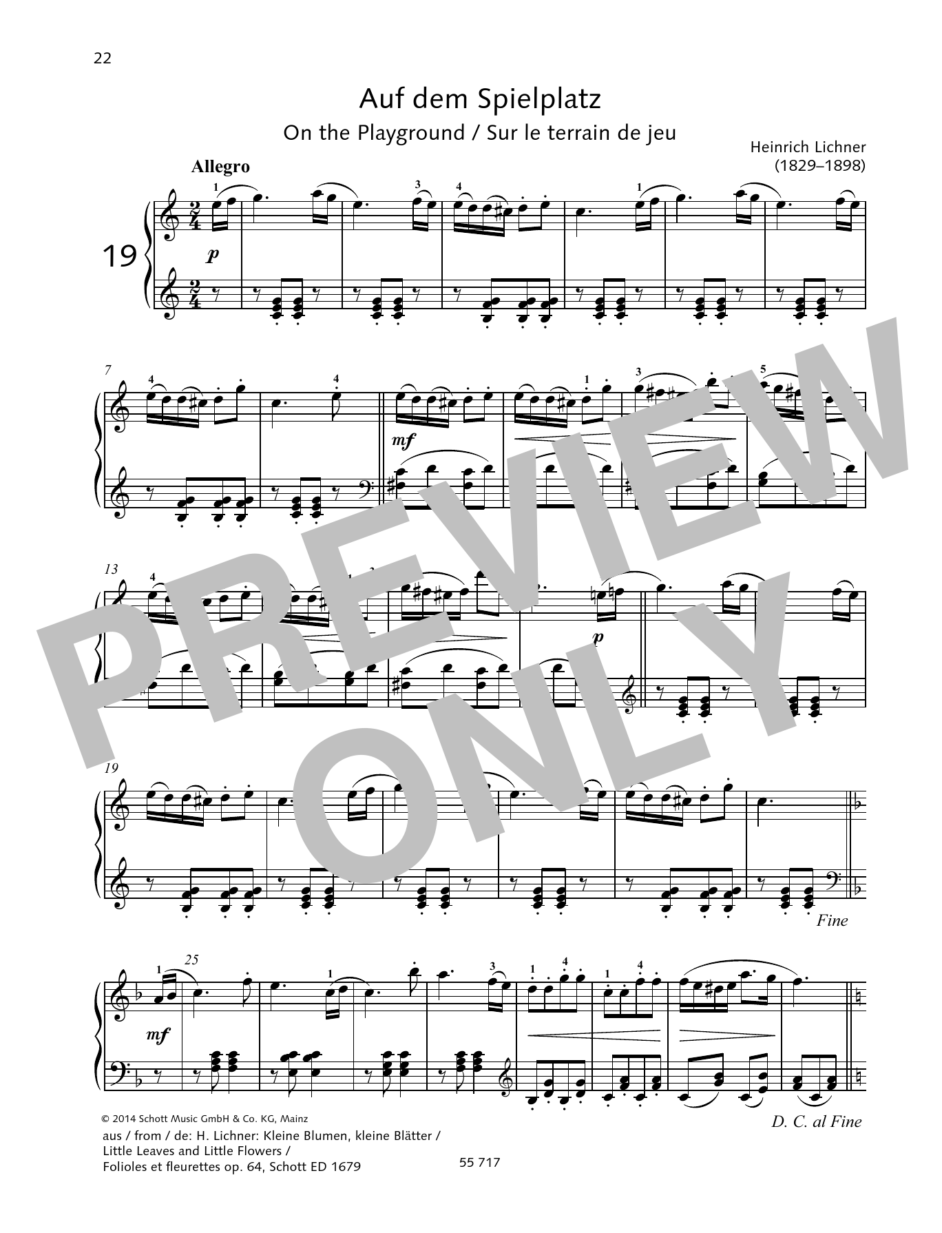 Heinrich Lichner On the Playground sheet music notes and chords. Download Printable PDF.