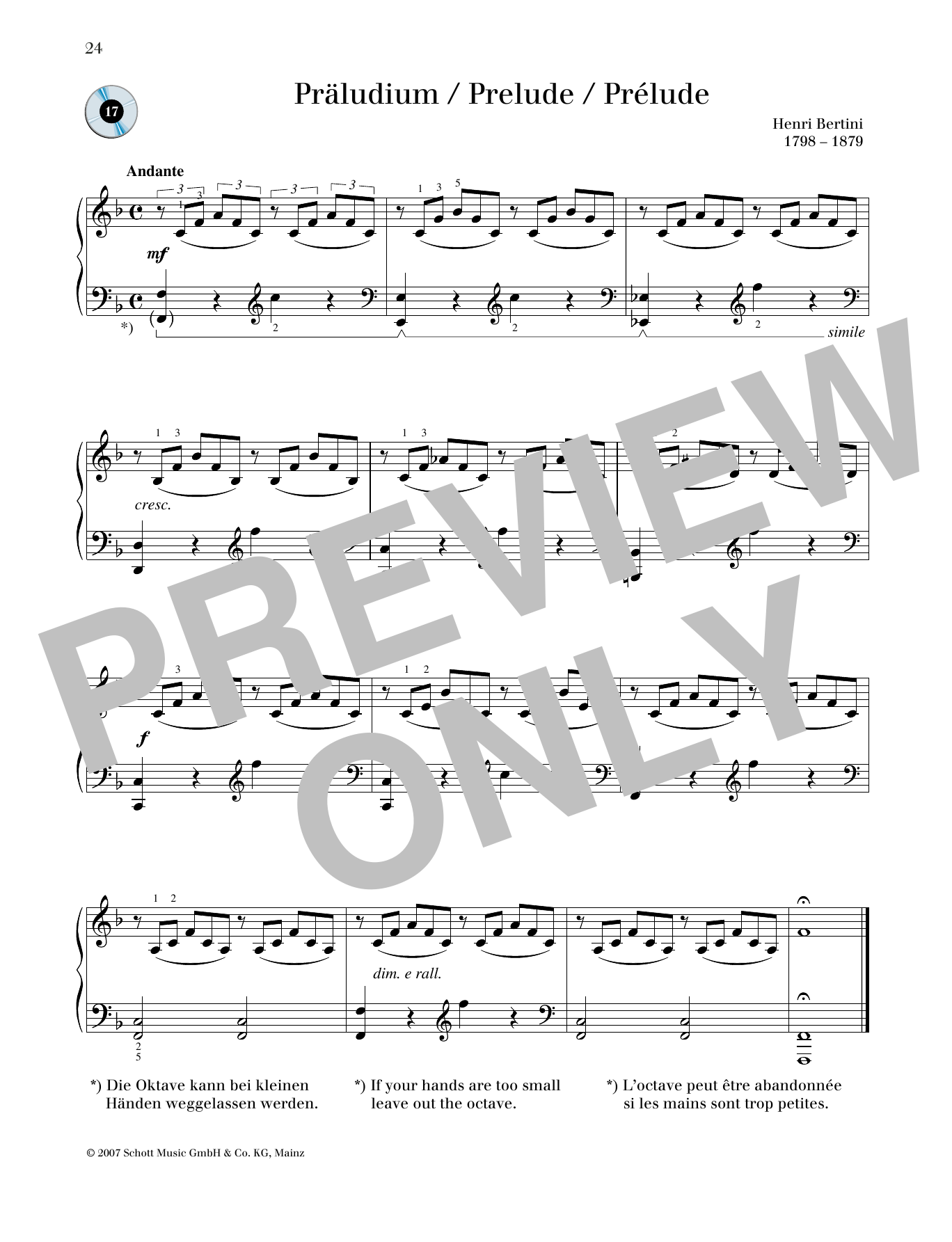Learn to play Henri Bertini Prélude sheet music for Piano Solo in minutes. Price: 6.9900$ Henri Bertini Prélude sheet music notes and chords arranged for Piano Solo