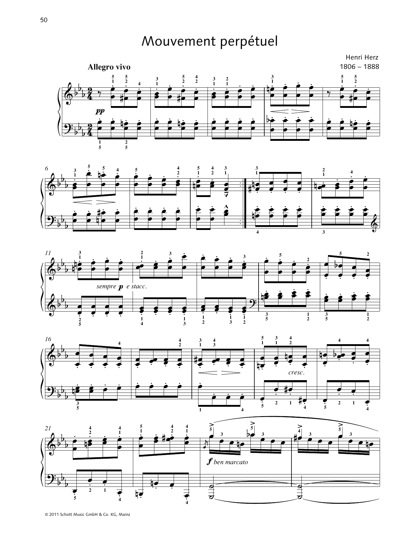 Henri Herz Mouvement perpétuel sheet music notes and chords. Download Printable PDF.