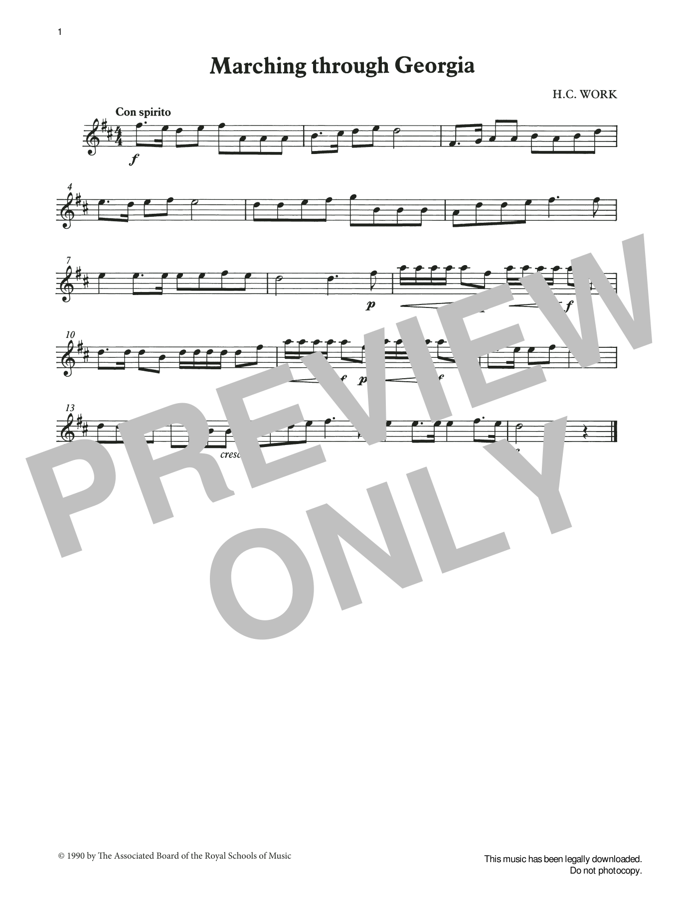 Learn to play Henry Clay Work Marching through Georgia from Graded Music for Tuned Percussion, Book I sheet music for Percussion Solo in minutes. Price: 4.4900$ Henry Clay Work Marching through Georgia from Graded Music for Tuned Percussion, Book I sheet music notes and chords arranged for Percussion Solo