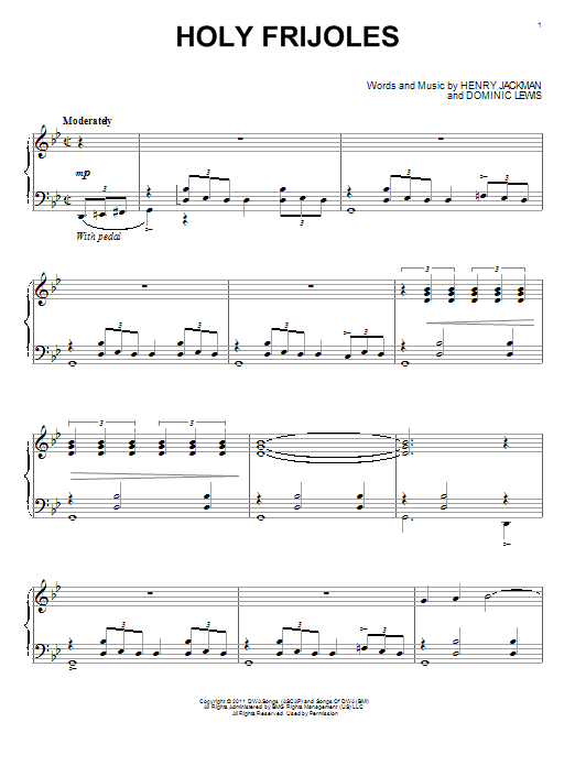 Henry Jackman Holy Frijoles sheet music notes and chords. Download Printable PDF.