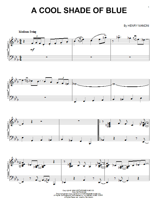 Learn to play Henry Mancini A Cool Shade Of Blue sheet music for Real Book – Melody & Chords in minutes. Henry Mancini A Cool Shade Of Blue sheet music notes and chords. Download Printable PDF.