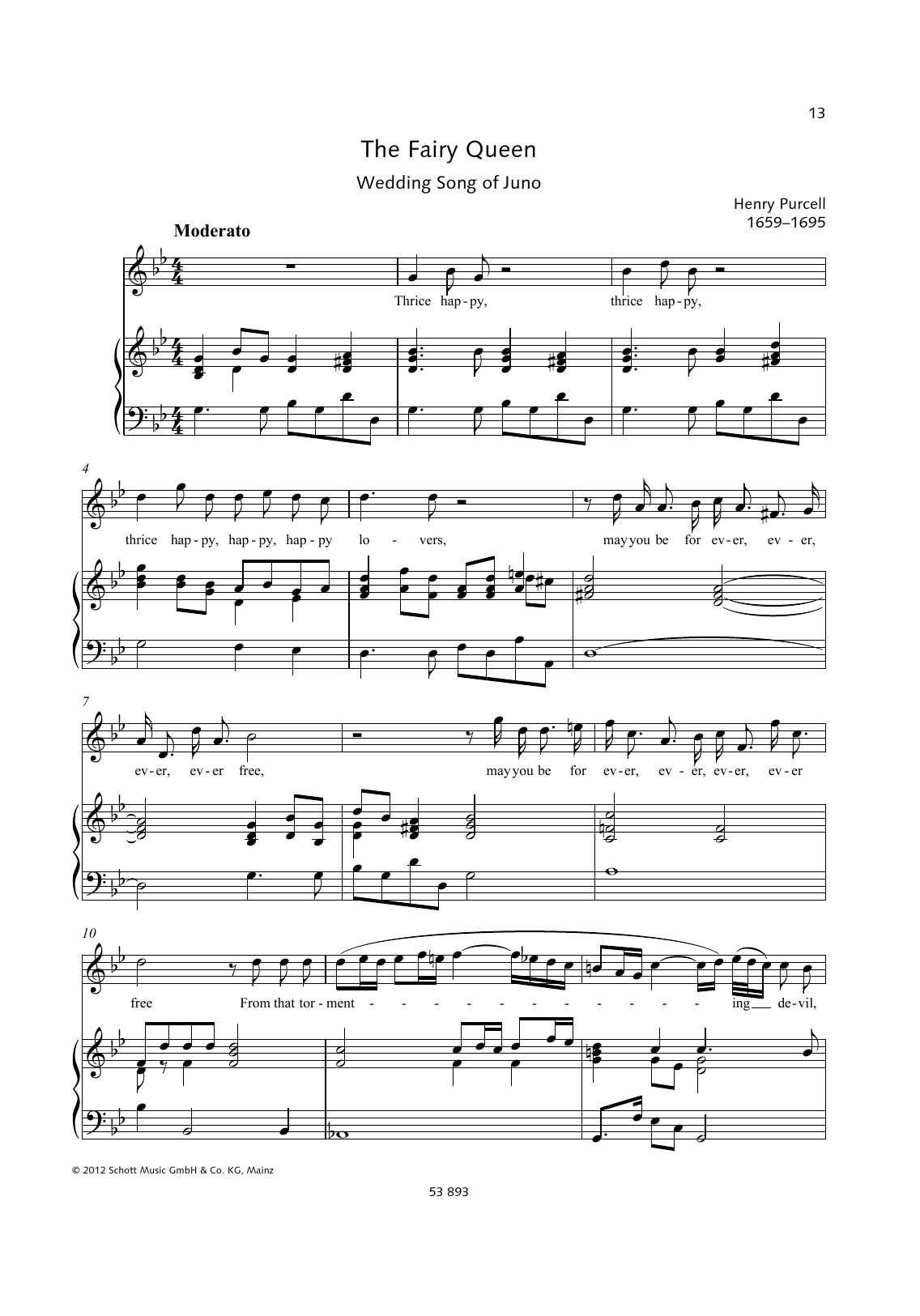 Henry Purcell Thrice Happy Lovers sheet music notes and chords. Download Printable PDF.