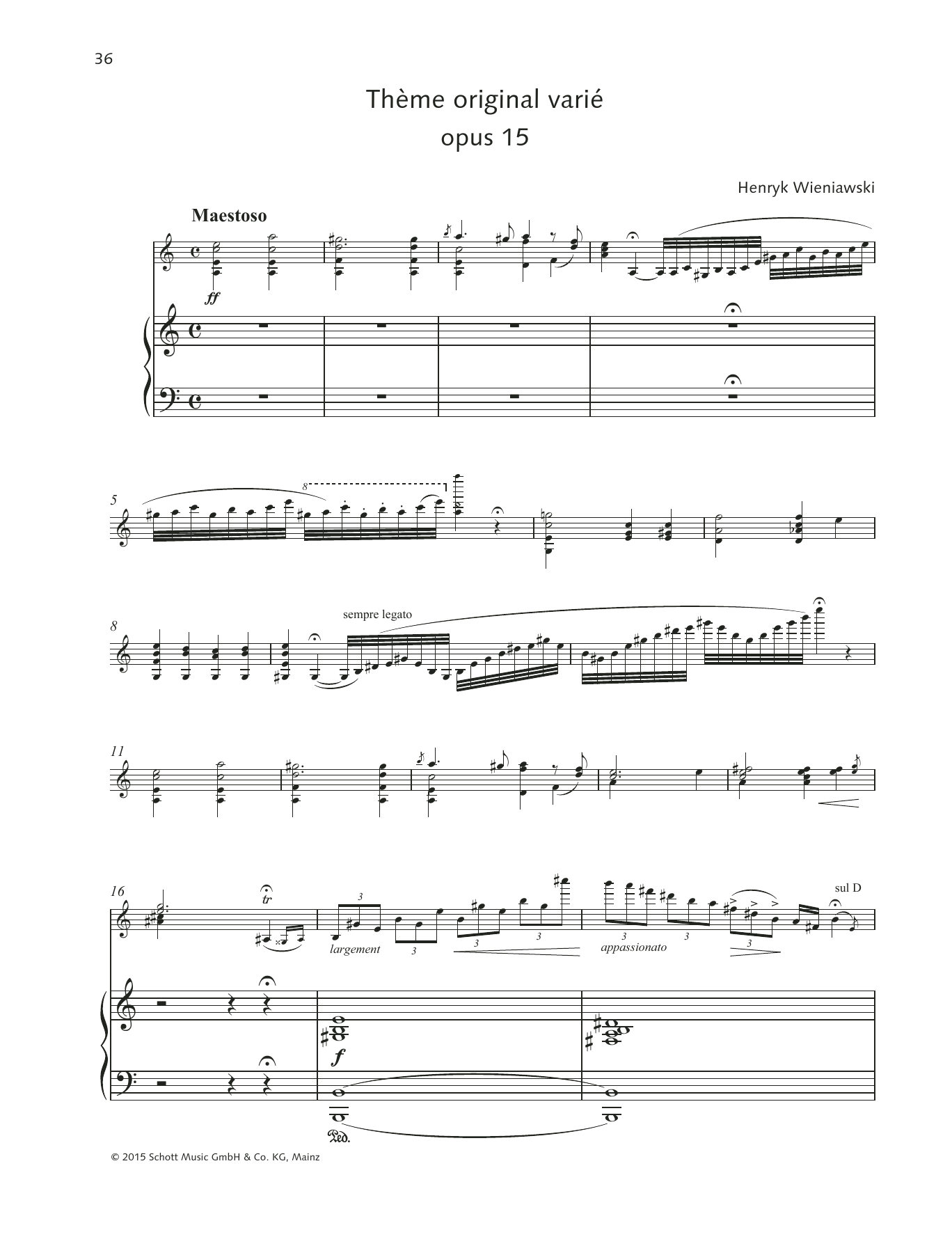 Learn to play Henryk Wieniawski Thème original varié sheet music for String Solo in minutes. Price: 6.9900$ Henryk Wieniawski Thème original varié sheet music notes and chords arranged for String Solo