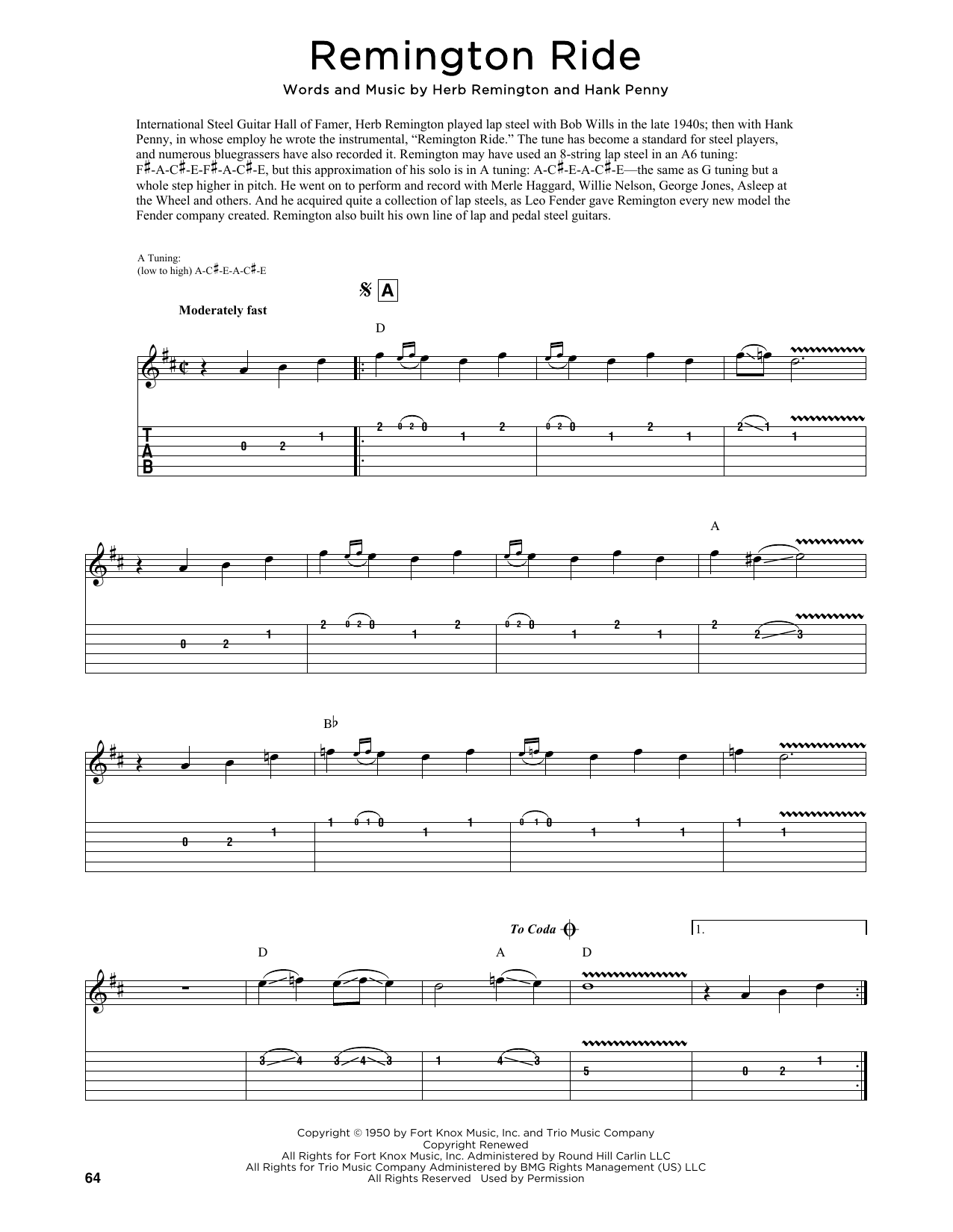 Herb Remington Remington Ride sheet music notes and chords. Download Printable PDF.