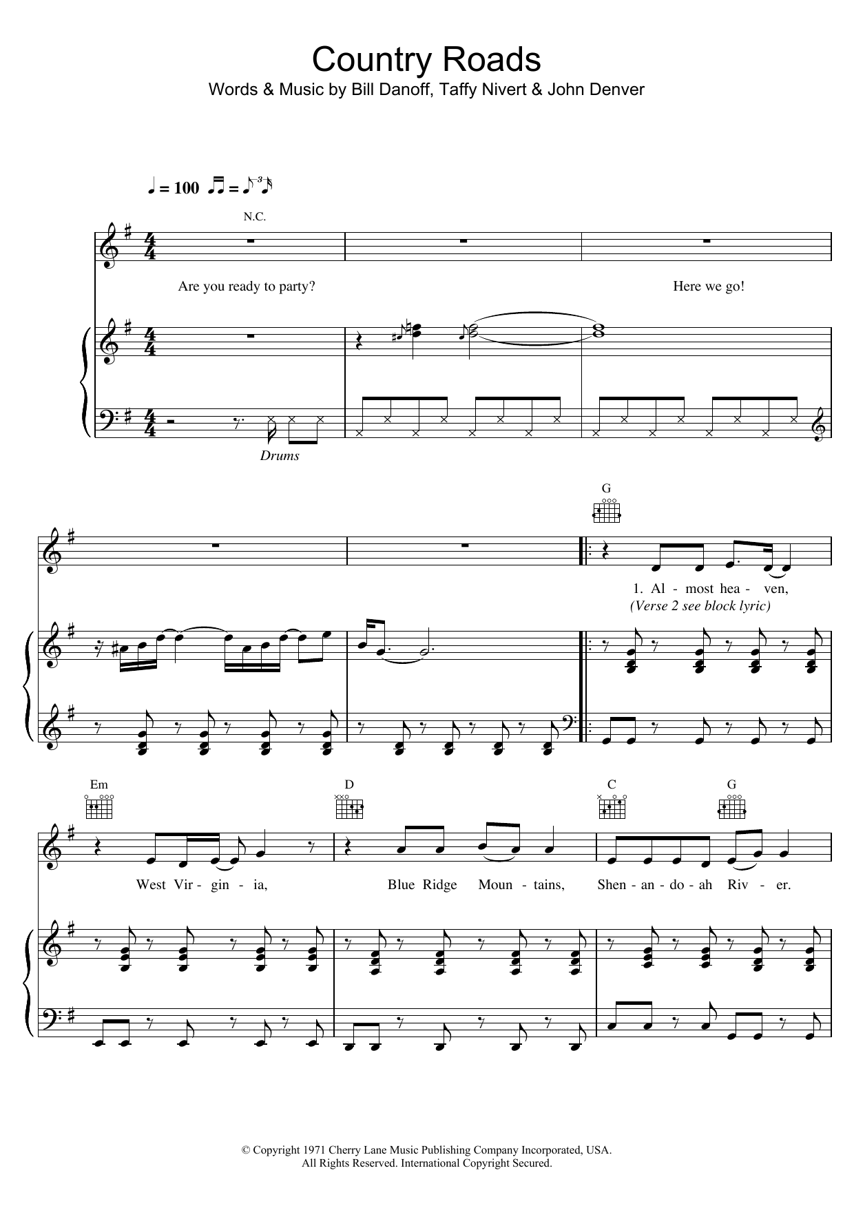 Hermes House Band Country Road sheet music notes and chords. Download Printable PDF.