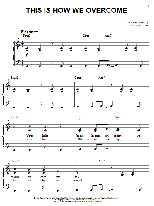 Reuben Morgan This Is How We Overcome sheet music notes and chords. Download Printable PDF.