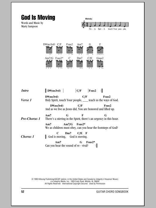 Learn to play Hillsong United God Is Moving sheet music for Guitar Chords/Lyrics in minutes. Hillsong United God Is Moving sheet music notes and chords. Download Printable PDF.