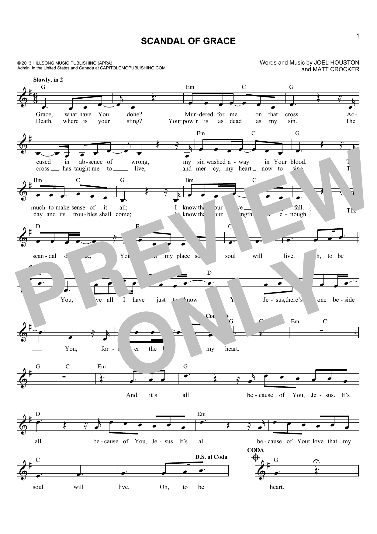 Matt Crocker Scandal Of Grace sheet music notes and chords. Download Printable PDF.