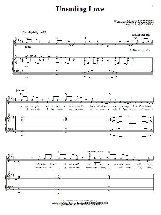 Hillsong United Unending Love sheet music notes and chords. Download Printable PDF.