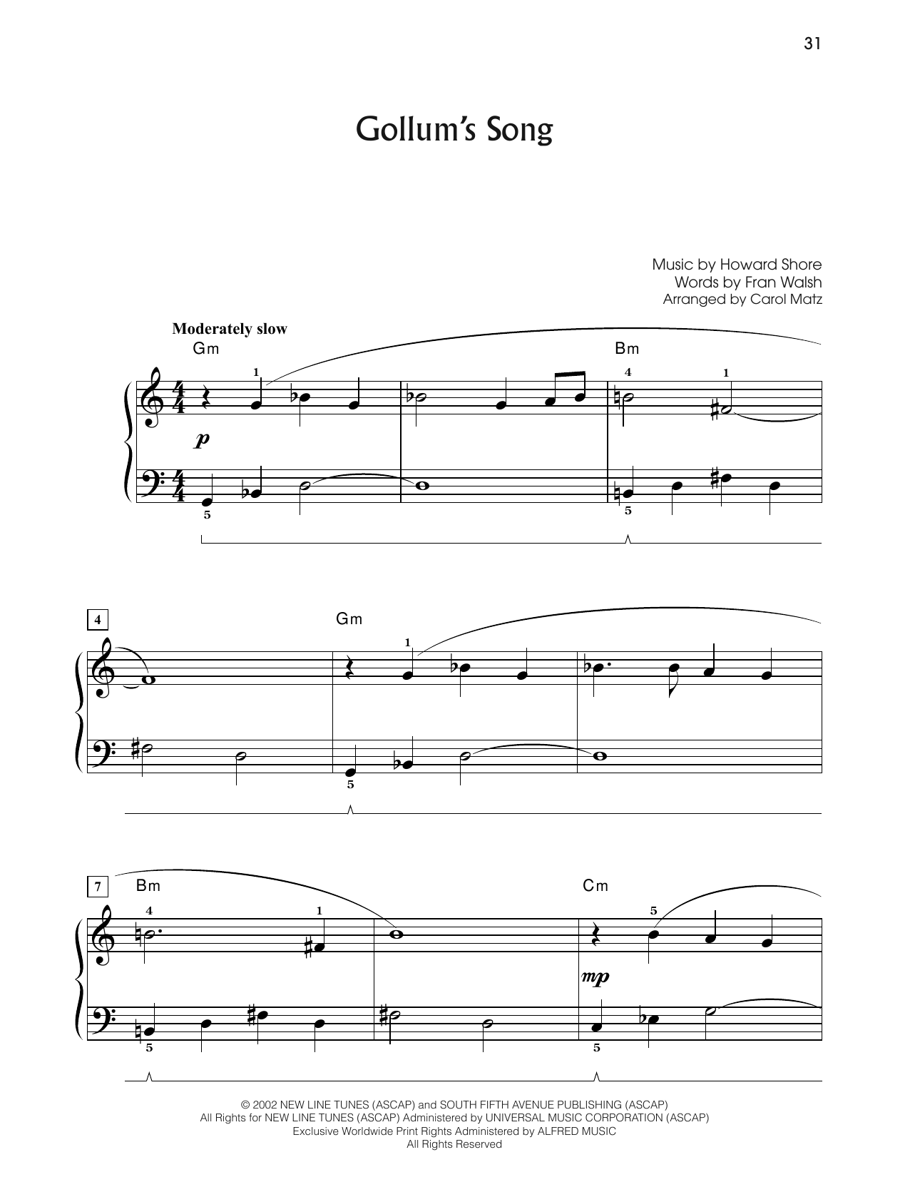 7 Rings sheet music for piano solo (PDF-interactive)