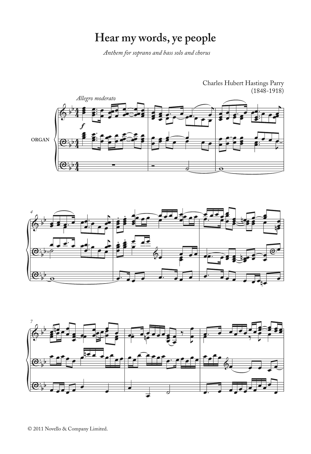 Learn to play Hubert Parry Hear My Words, Ye People sheet music for Choir in minutes. Price: 3.9900$ Hubert Parry Hear My Words, Ye People sheet music notes and chords arranged for Choir