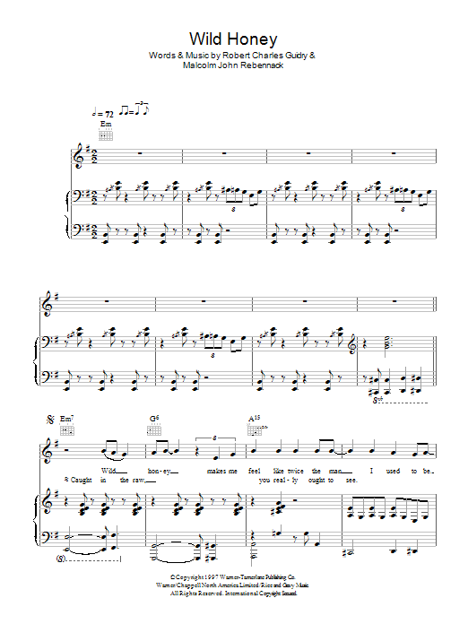 Hugh Laurie Wild Honey sheet music notes and chords. Download Printable PDF.