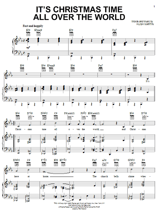Learn to play Hugh Martin It's Christmas Time All Over The World sheet music for Trombone Solo in minutes. Price: 5.9900$ Hugh Martin It's Christmas Time All Over The World sheet music notes and chords. Download Printable PDF.