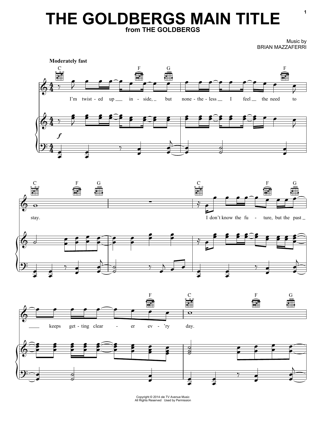 Learn to play I Fight Dragons The Goldbergs Main Title sheet music for Big Note Piano in minutes. Price: 6.9900$ I Fight Dragons The Goldbergs Main Title sheet music notes and chords arranged for Big Note Piano