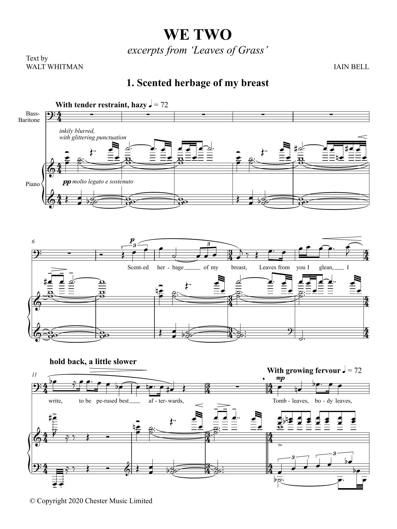 Iain Bell We Two sheet music notes and chords. Download Printable PDF.