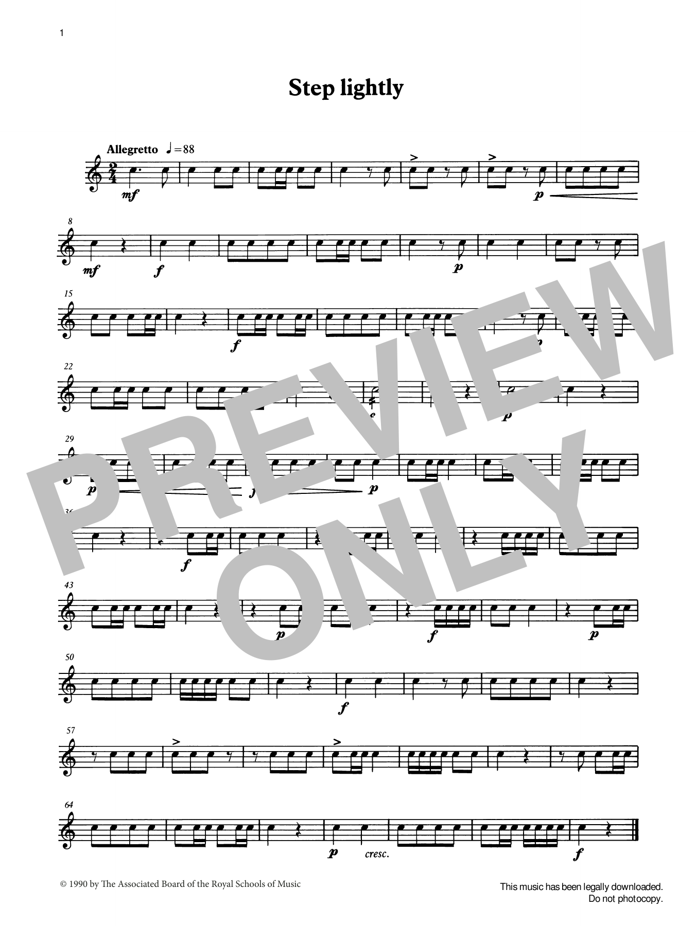 Learn to play Ian Wright and Kevin Hathaway Step Lightly from Graded Music for Snare Drum, Book I sheet music for Percussion Solo in minutes. Price: 4.4900$ Ian Wright and Kevin Hathaway Step Lightly from Graded Music for Snare Drum, Book I sheet music notes and chords arranged for Percussion Solo