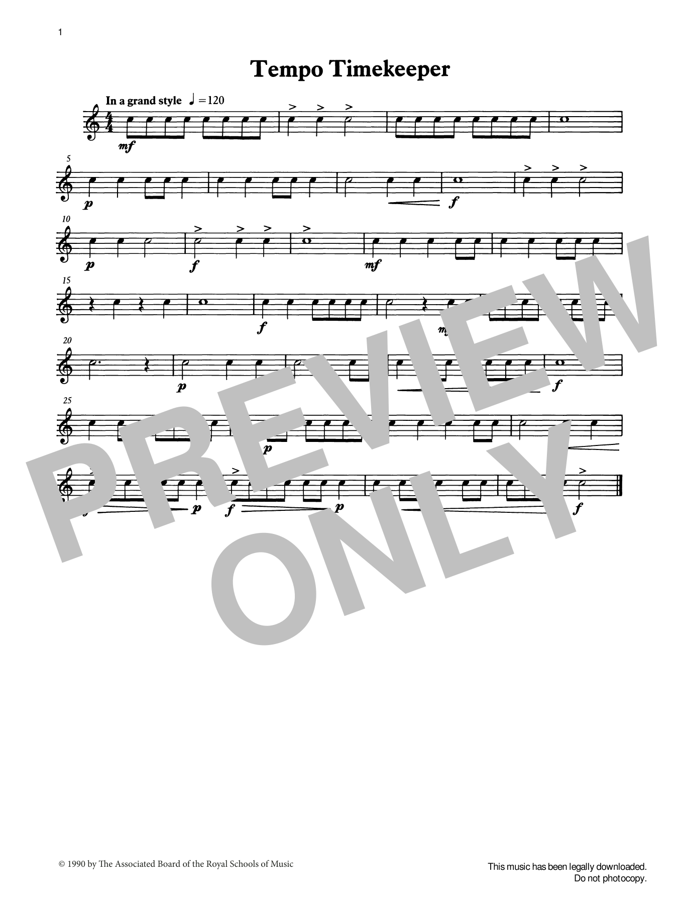 Learn to play Ian Wright and Kevin Hathaway Tempo Timekeeper from Graded Music for Snare Drum, Book I sheet music for Percussion Solo in minutes. Price: 4.4900$ Ian Wright and Kevin Hathaway Tempo Timekeeper from Graded Music for Snare Drum, Book I sheet music notes and chords arranged for Percussion Solo