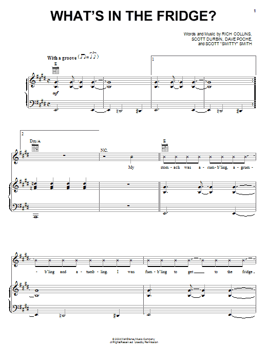 Learn to play Imagination Movers What's In The Fridge? sheet music for Piano, Vocal & Guitar (Right-Hand Melody) in minutes. Imagination Movers What's In The Fridge? sheet music notes and chords. Download Printable PDF.