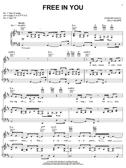 Indigo Girls Free In You sheet music notes and chords. Download Printable PDF.