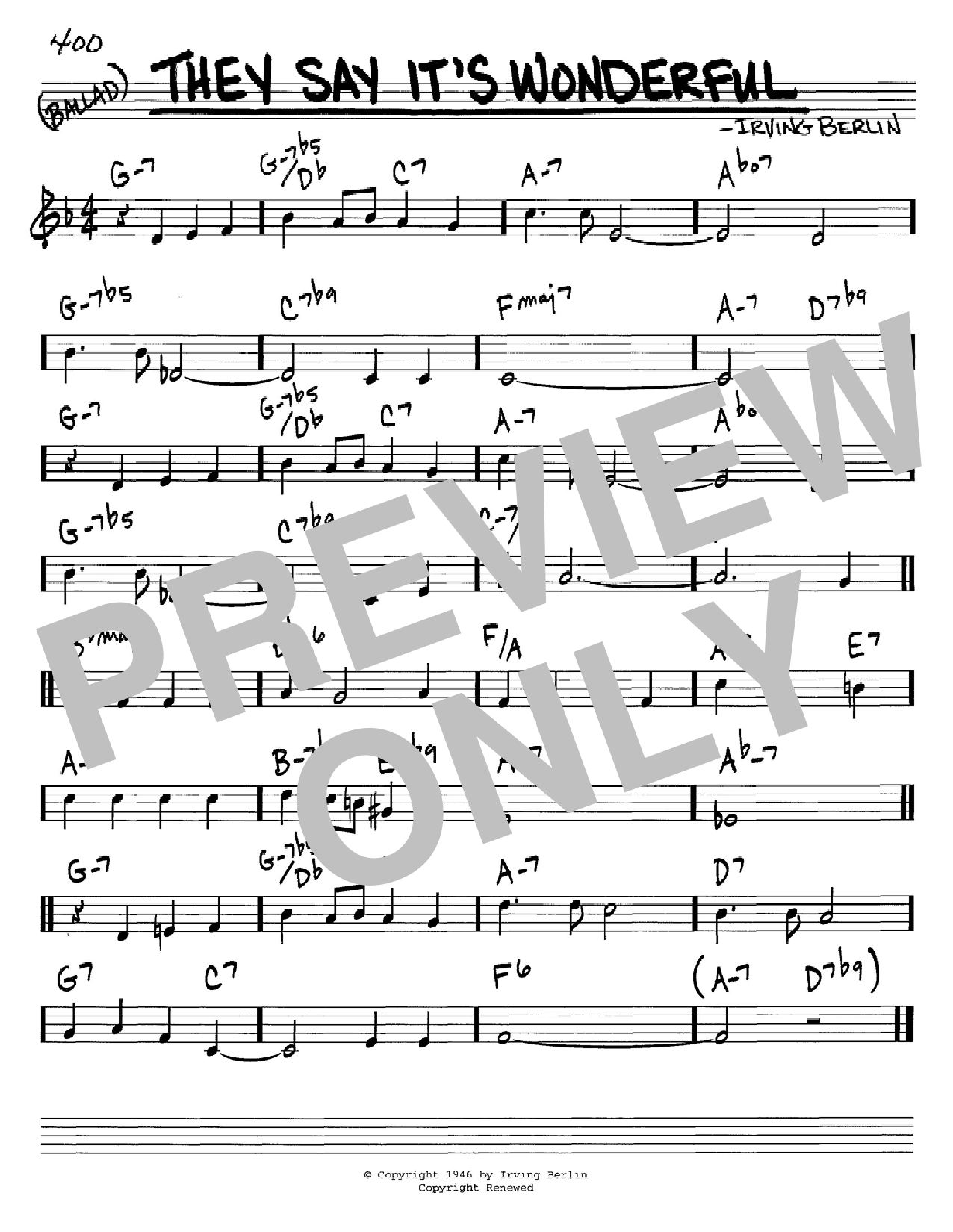 Learn to play Irving Berlin They Say It's Wonderful sheet music for Piano Solo in minutes. Irving Berlin They Say It's Wonderful sheet music notes and chords