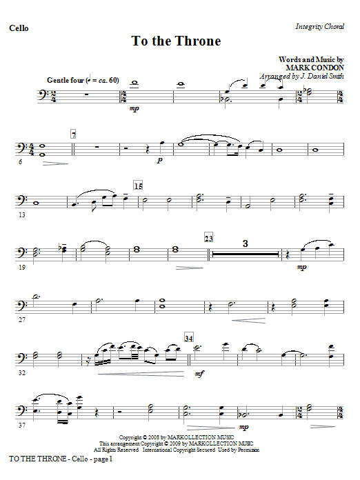 Learn to play J. Daniel Smith To The Throne - Double Bass sheet music for Choir Instrumental Pak in minutes. Price: 8.9900$ J. Daniel Smith To The Throne - Double Bass sheet music notes and chords arranged for Choir Instrumental Pak