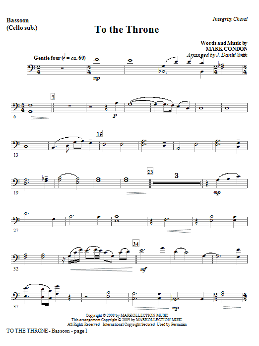 Learn to play J. Daniel Smith To The Throne - Keyboard String Reduction sheet music for Choir Instrumental Pak in minutes. Price: 8.9900$ J. Daniel Smith To The Throne - Keyboard String Reduction sheet music notes and chords arranged for Choir Instrumental Pak