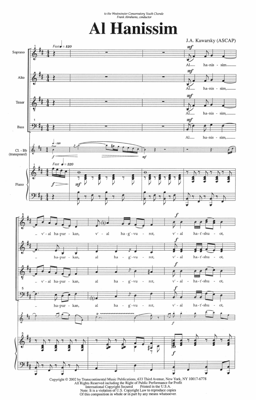 Learn to play J.A. Kawarsky Al Hanissim (Chanukah Song) sheet music for SATB Choir in minutes. Price: 3.9900$ J.A. Kawarsky Al Hanissim (Chanukah Song) sheet music notes and chords arranged for SATB Choir