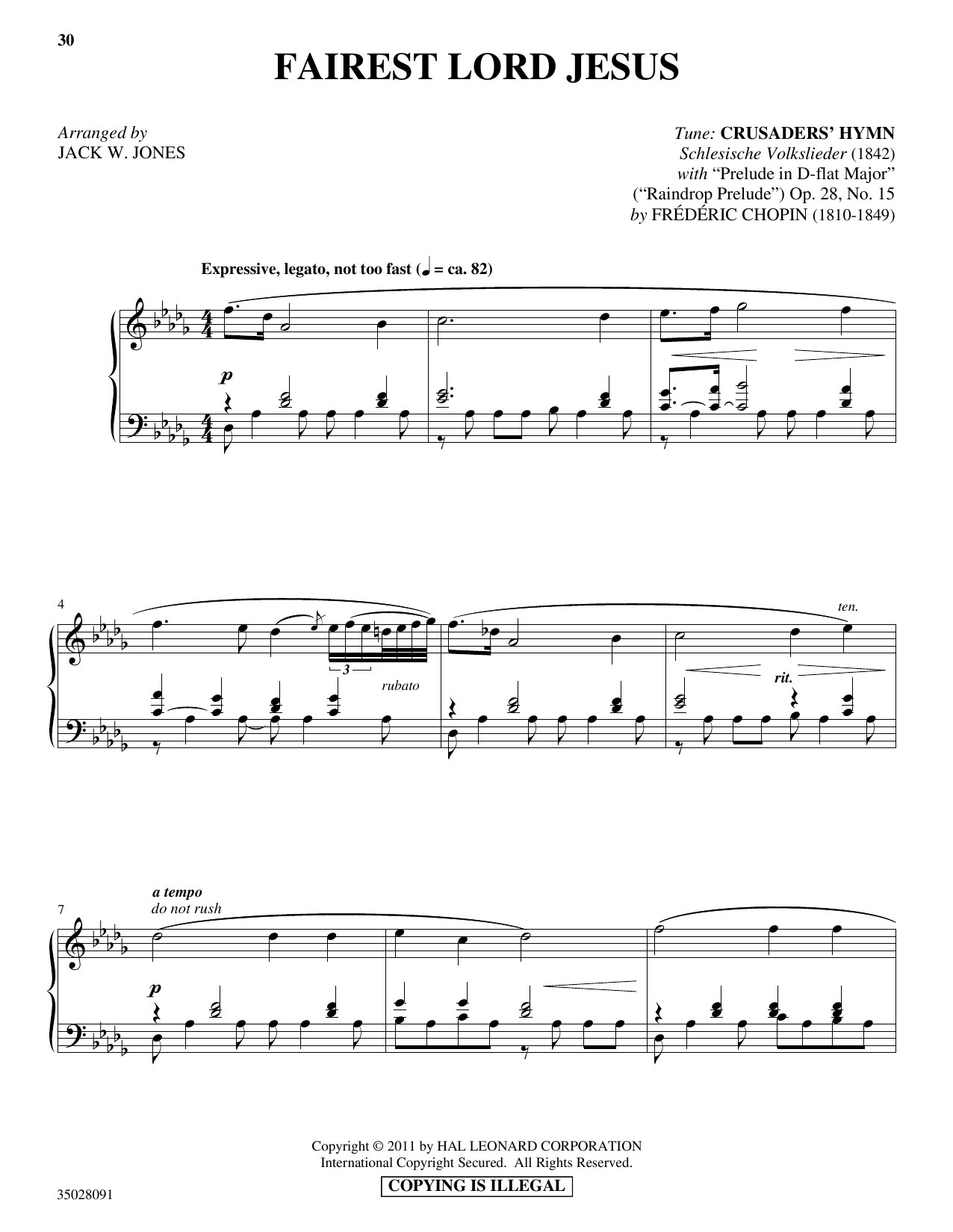 Learn to play Jack W. Jones Fairest Lord Jesus (with Jack W. Jones Fairest Lord Jesus (with