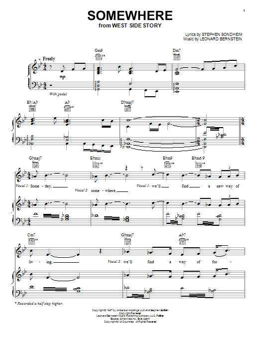 Jackie Evancho Somewhere sheet music notes and chords. Download Printable PDF.