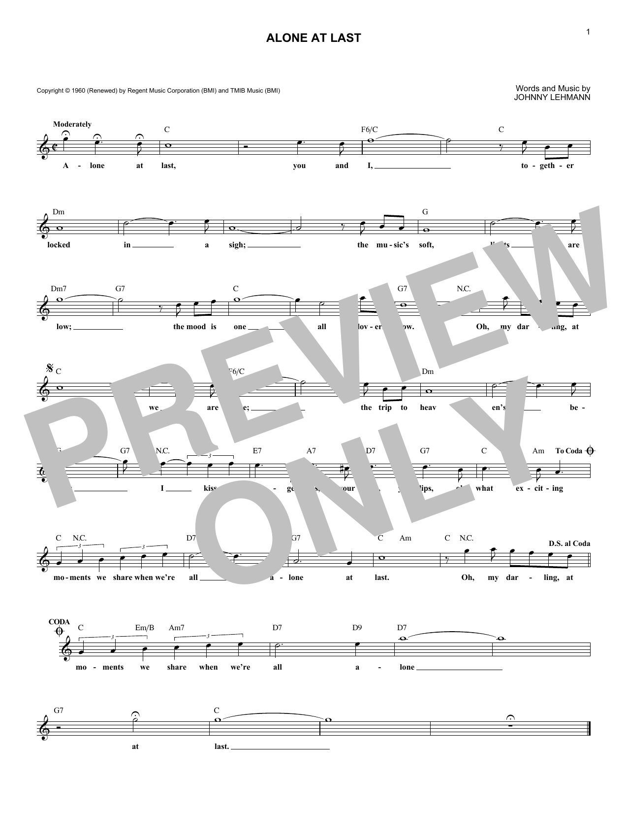 Jackie Wilson Alone At Last sheet music notes and chords. Download Printable PDF.