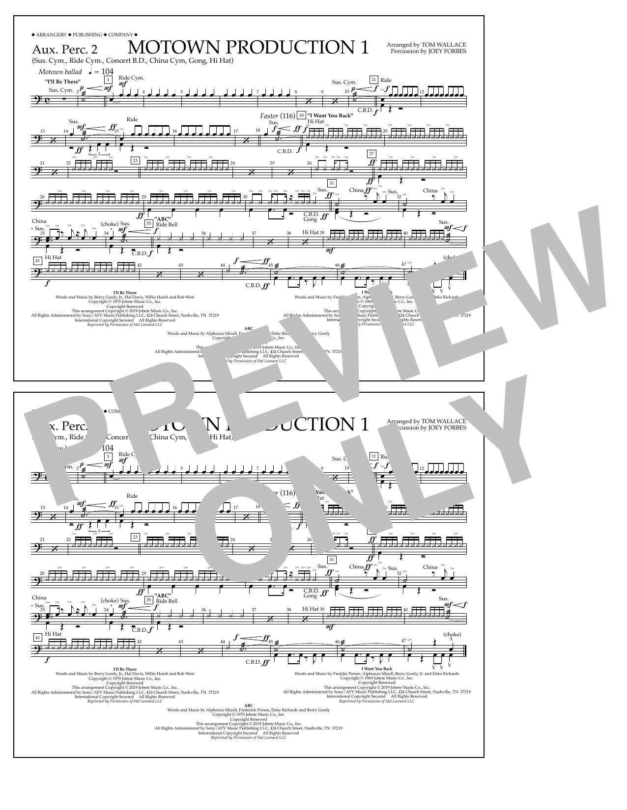 Learn to play Jackson 5 Motown Production 1(arr. Tom Wallace) - Aux. Perc. 2 sheet music for Marching Band in minutes. Price: 7.8900$ Jackson 5 Motown Production 1(arr. Tom Wallace) - Aux. Perc. 2 sheet music notes and chords arranged for Marching Band