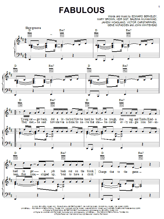 Learn to play Jaheim Fabulous (feat. Tha Rayne) sheet music for Piano, Vocal & Guitar (Right-Hand Melody) in minutes. Price: 7.7900$ Jaheim Fabulous (feat. Tha Rayne) sheet music notes and chords. Download Printable PDF.