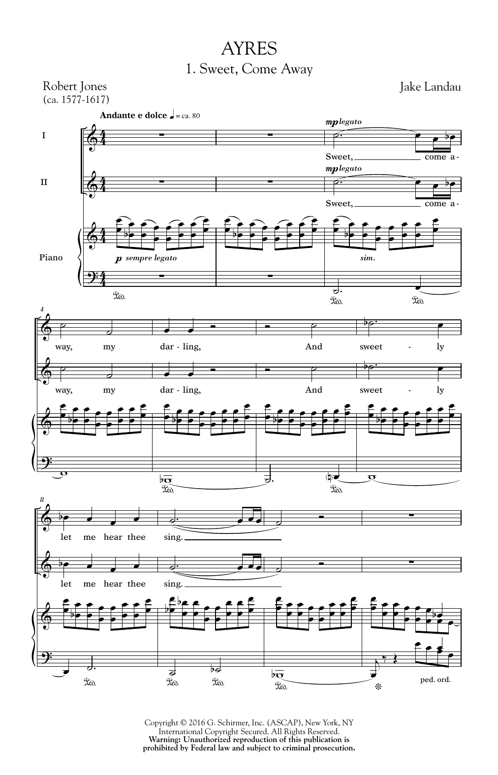 Jake Landau Ayres sheet music notes and chords. Download Printable PDF.