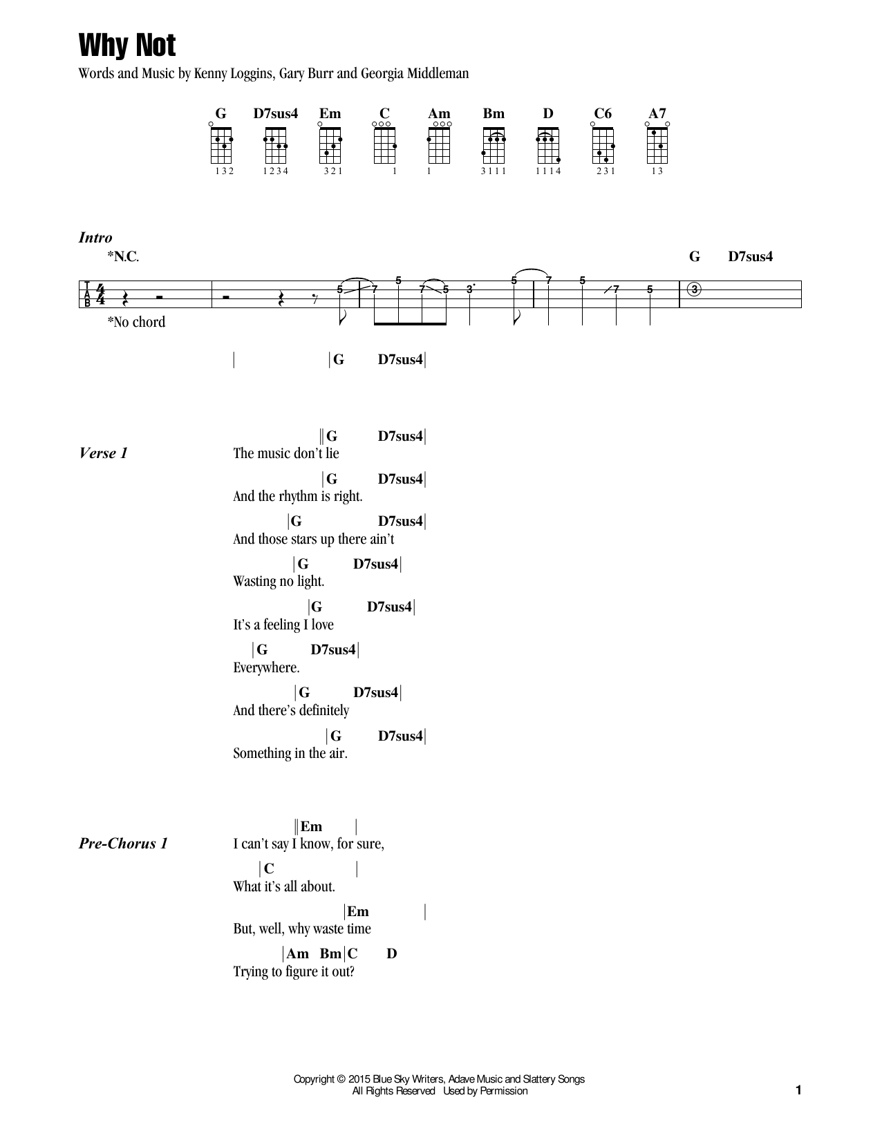 Jake Shimabukuro Why Not sheet music notes and chords. Download Printable PDF.