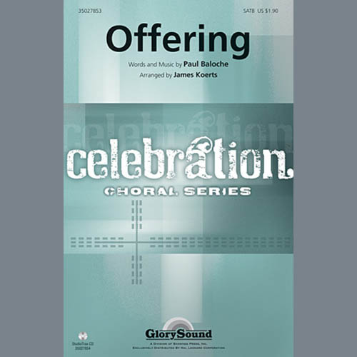 Easily Download James Koerts Printable PDF piano music notes, guitar tabs for SATB Choir. Transpose or transcribe this score in no time - Learn how to play song progression.