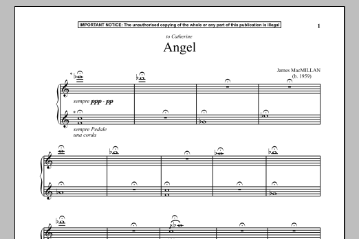 James MacMillan Angel sheet music notes and chords. Download Printable PDF.