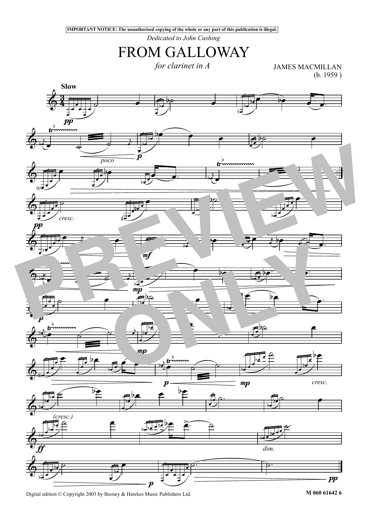 James MacMillan From Galloway sheet music notes and chords. Download Printable PDF.