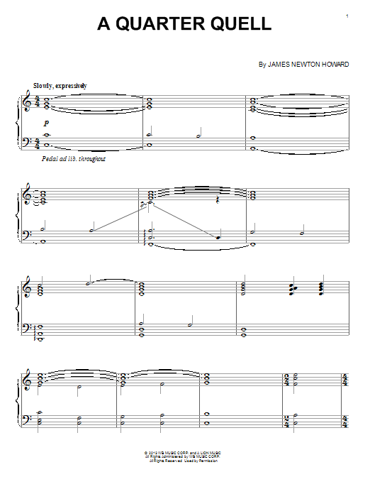 Learn to play James Newton Howard A Quarter Quell sheet music for Piano Solo in minutes. James Newton Howard A Quarter Quell sheet music notes and chords