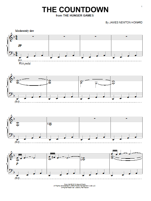 James Newton Howard The Countdown sheet music notes and chords. Download Printable PDF.