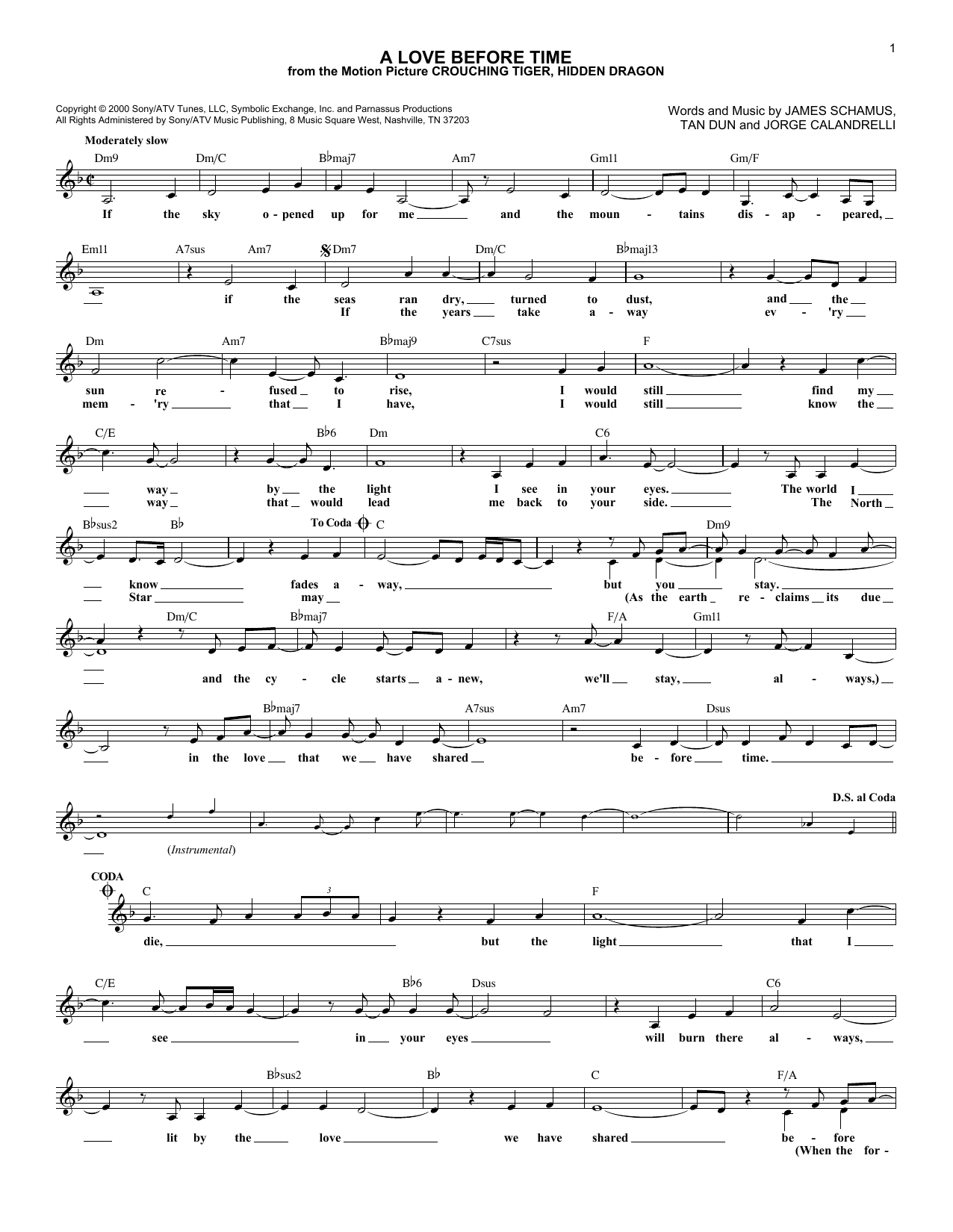 Learn to play Coco Lee A Love Before Time sheet music for Lead Sheet / Fake Book in minutes. Price: 5.9900$ Coco Lee A Love Before Time sheet music notes and chords arranged for Lead Sheet / Fake Book