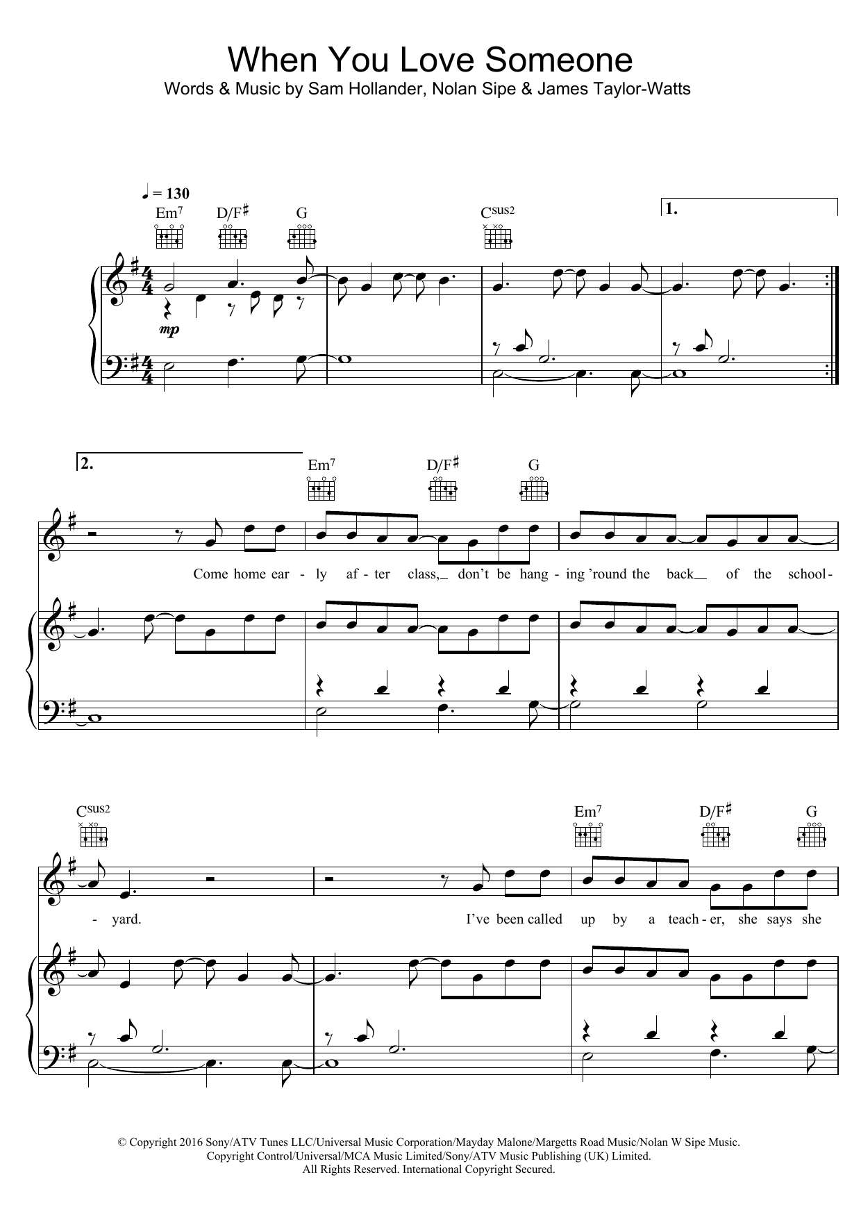 James TW "When You Love Someone" Sheet Music PDF Notes, Chords | Score Piano, Vocal & (Right-Hand Melody) Download Printable. SKU: 123806
