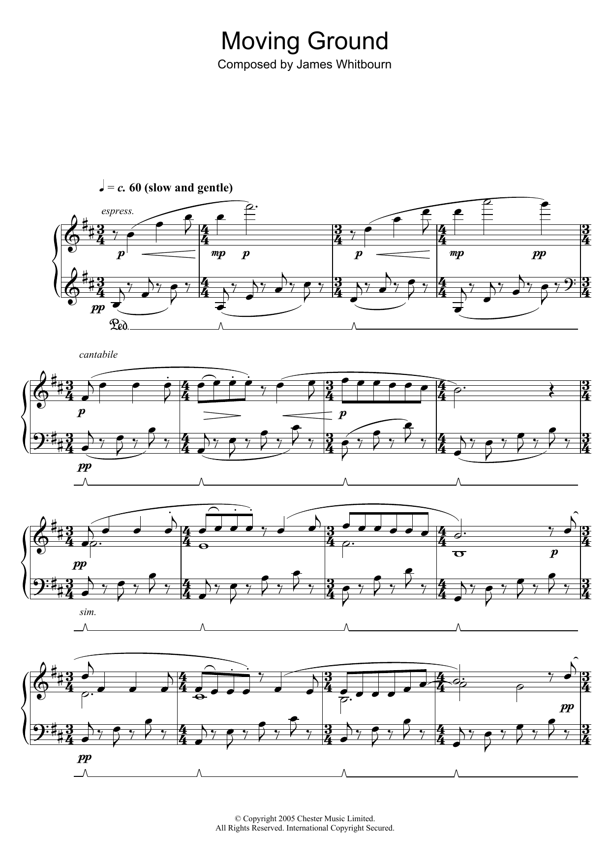 James Whitbourn Moving Ground sheet music notes and chords. Download Printable PDF.