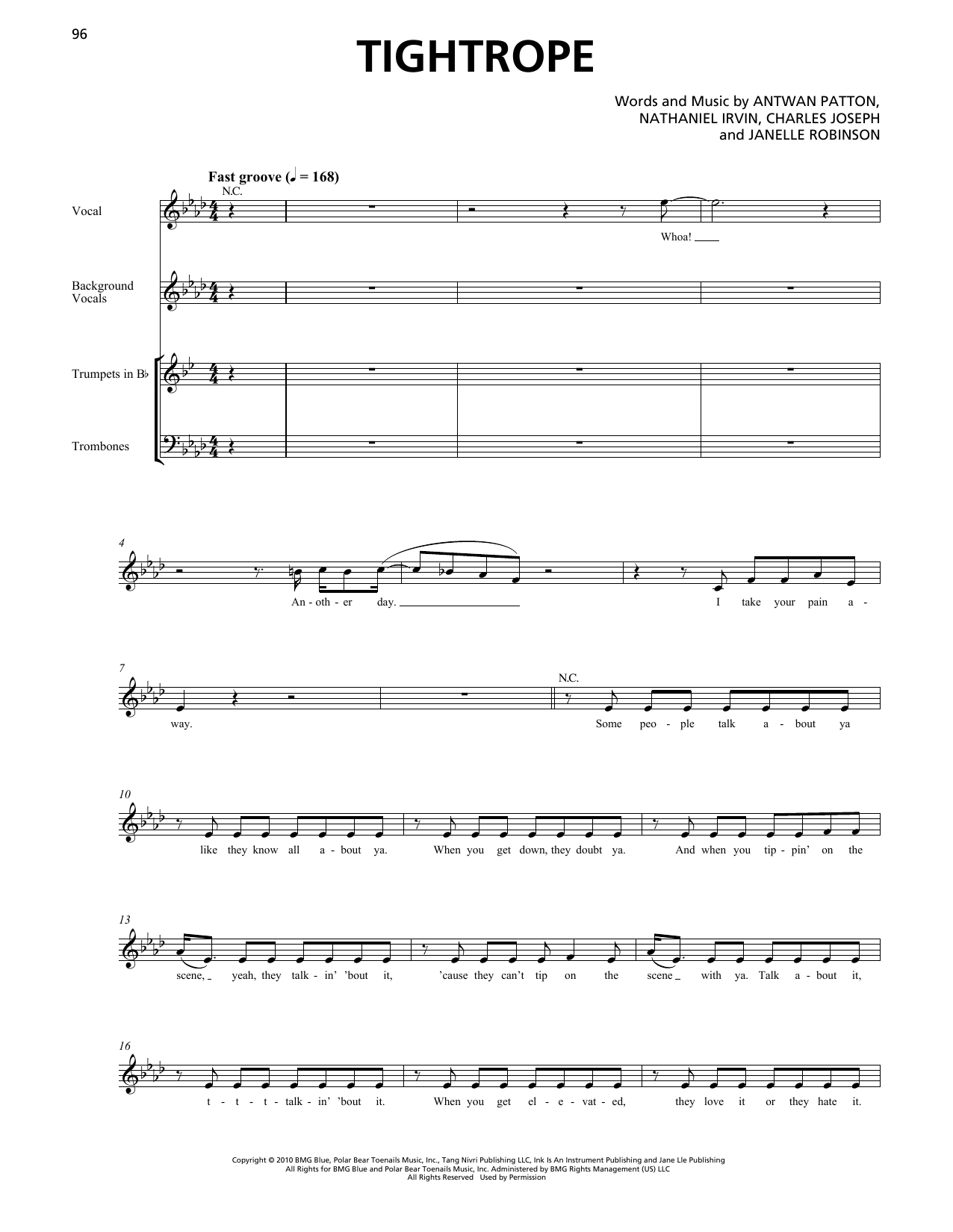 Learn to play Janelle Monáe Tightrope (Horn Section) sheet music for Transcribed Score in minutes. Price: 7.8900$ Janelle Monáe Tightrope (Horn Section) sheet music notes and chords arranged for Transcribed Score